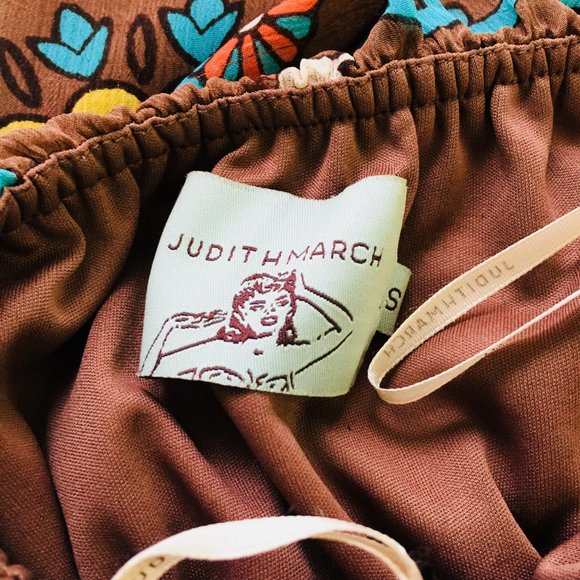 Judith March Anthropologie bohemian off-shoulder mini dress S - Picture 6 of 6